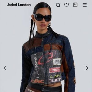 Jaded London Daytona zip off sleeve Moto Jacket